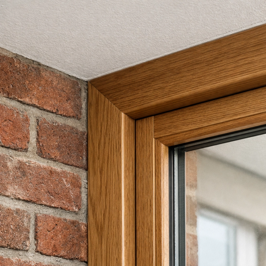 Detailed craftsmanship on a London house refurbishment project showing high-quality brick and plaster work.