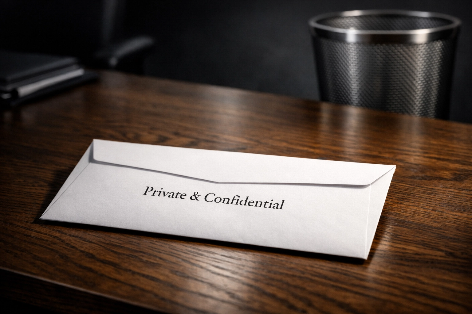 A formal grievance envelope on a desk, representing a serious HR process that business owners should not ignore.