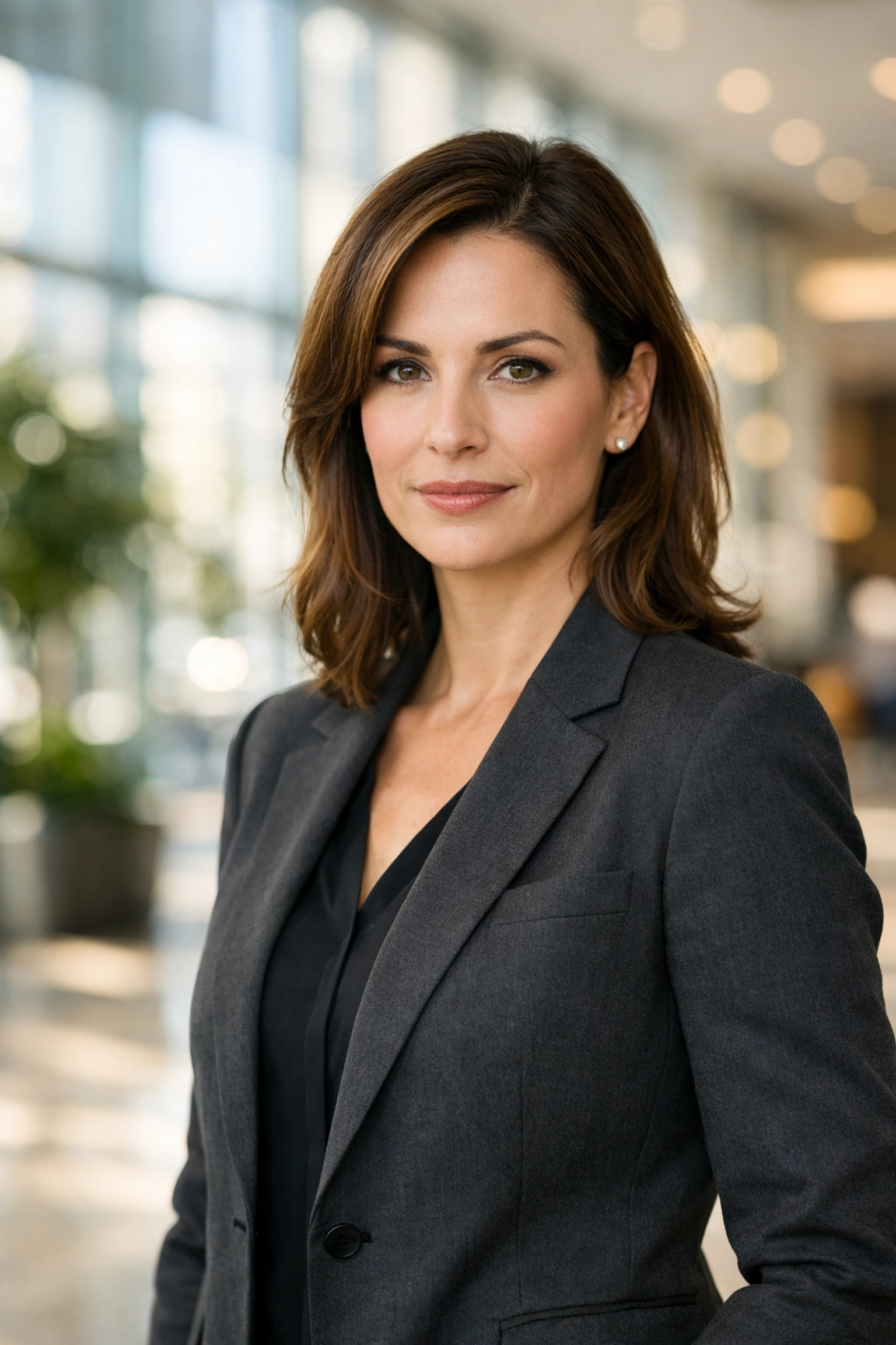Confident female executive portrait showing a high-quality professional corporate headshot.
