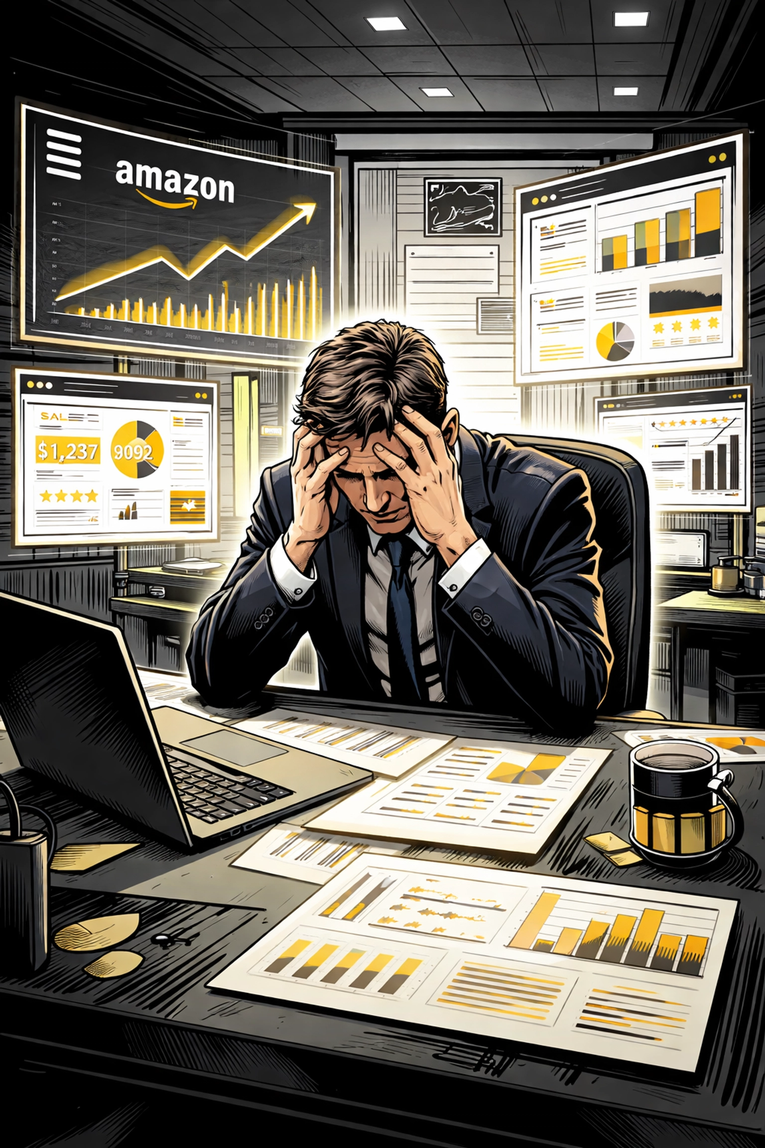 CEO evaluating Amazon brand management options between in-house team and agency partnership