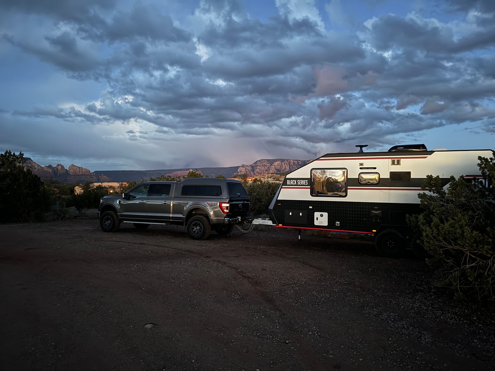 Black Series Off-Road Travel Trailer in Desert