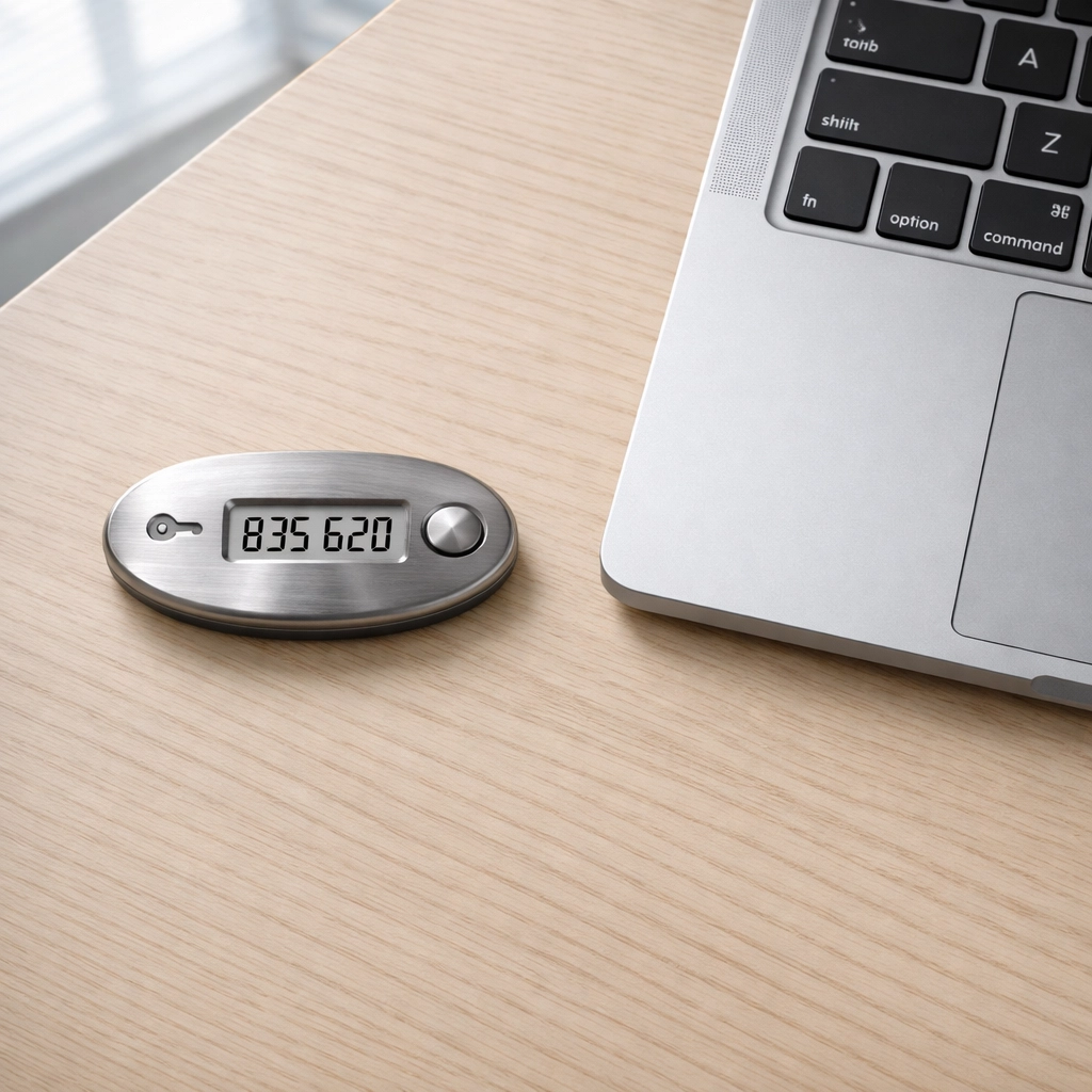 Security hardware on a desk illustrating IRS data protection and tax bureau compliance.
