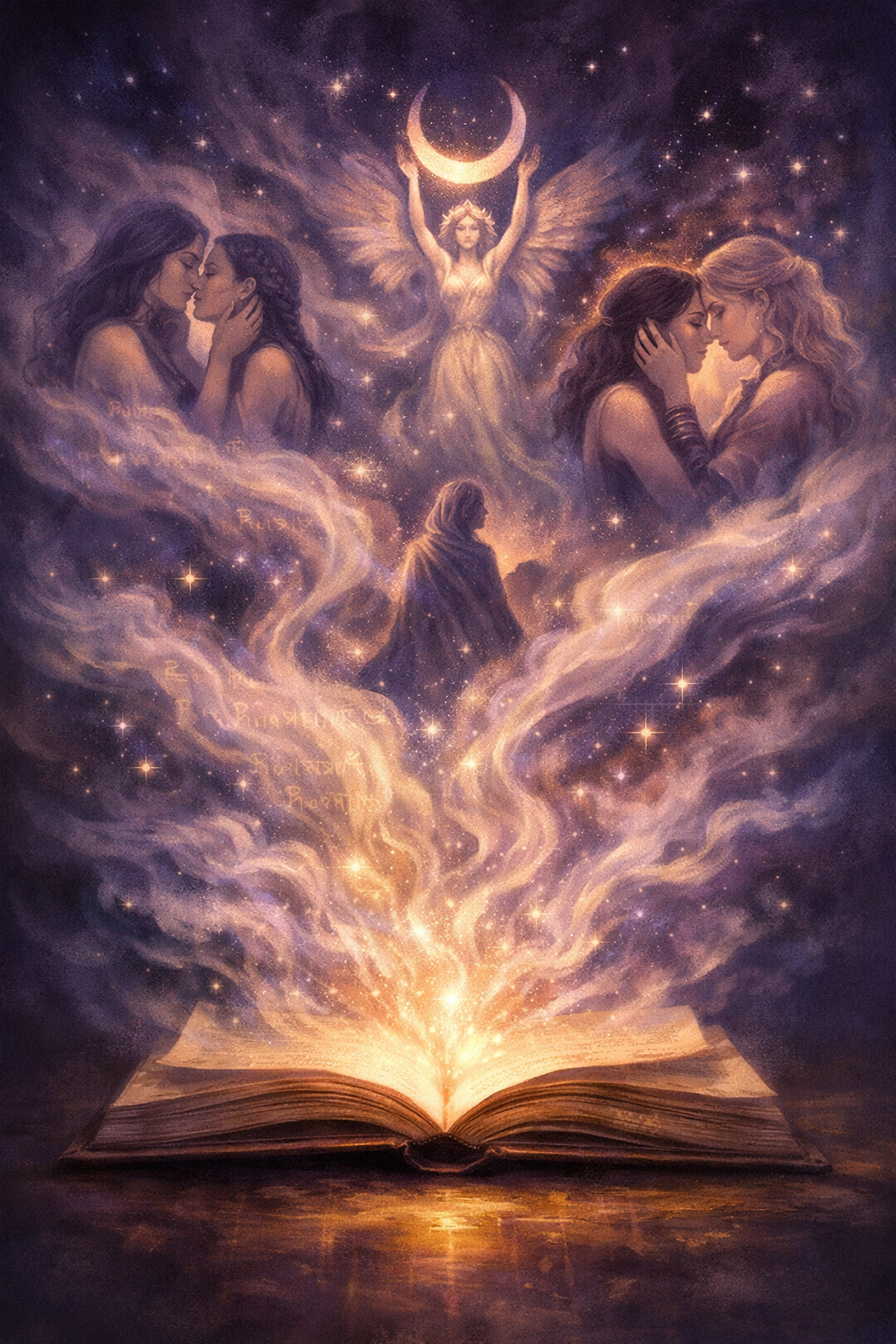 Open book with mythical patterns symbolizing Audre Lorde's biomythography and queer Black literature