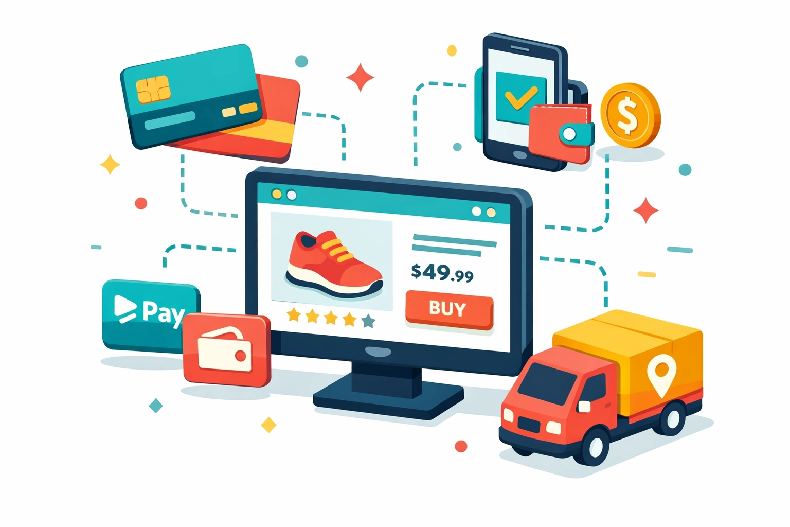 Digital storefront setup for selling online courses and ebooks with automated delivery