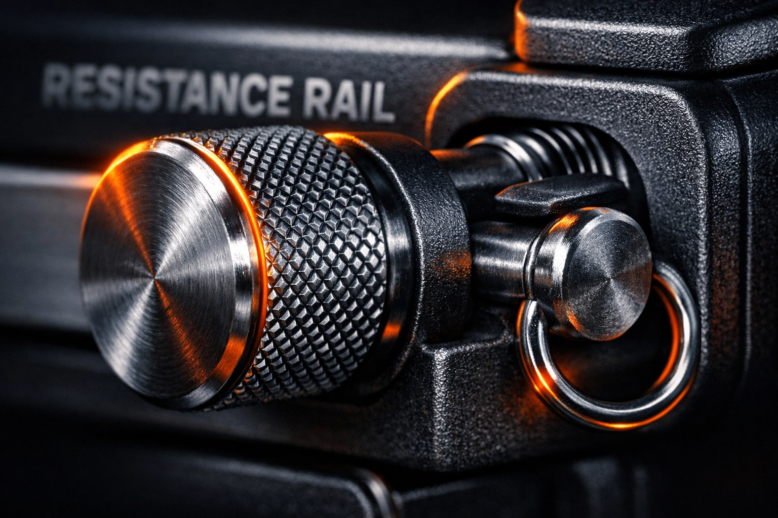 Detailed close-up of the Resistance Rail, professional-grade calisthenics equipment for home.