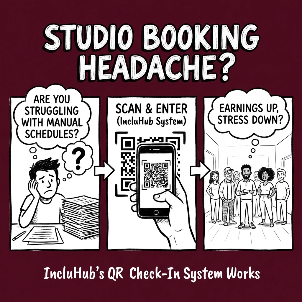 [HERO] Studio Booking Made Instantly Easy: How IncluHub