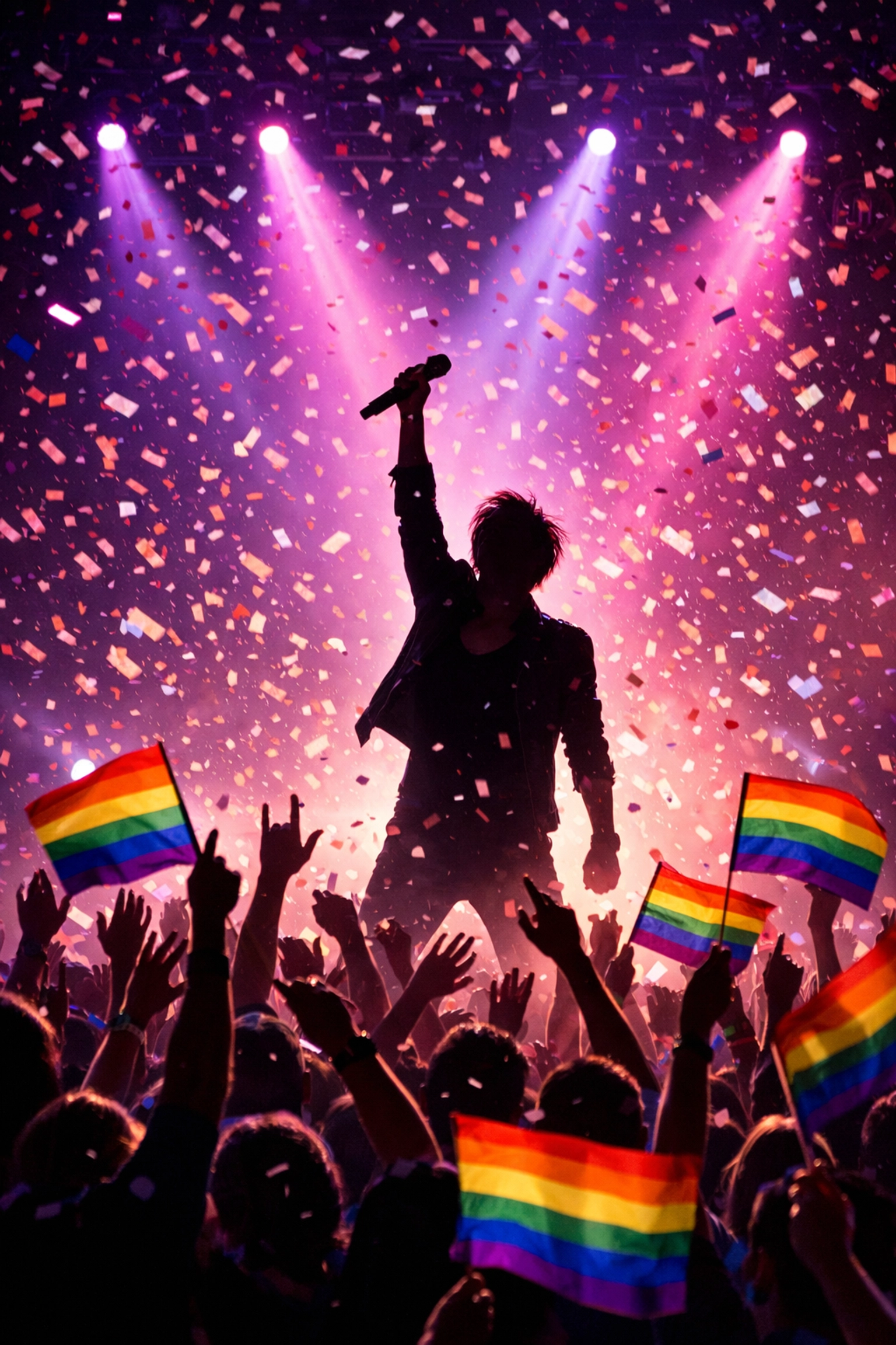 Transgender pop star performs to cheering LGBTQ+ pride crowd at mainstream concert