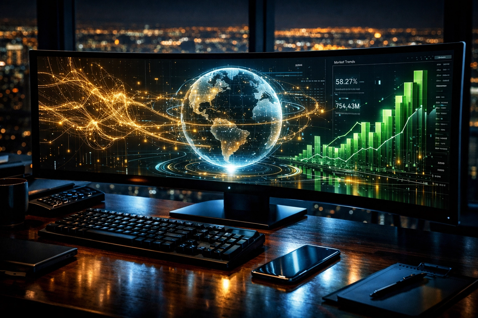 Professional merchant workspace featuring Larecoin.ai intelligent payment processing analytics and growth maps.