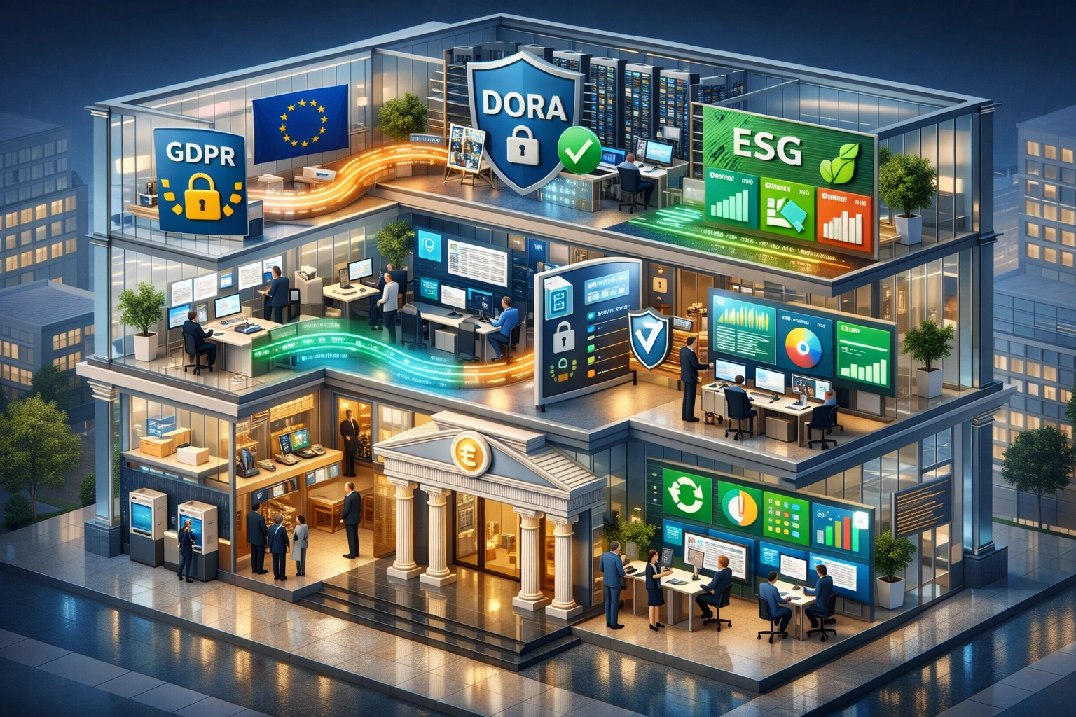 DORA and GDPR compliance framework integrated with ServiceNow platform architecture