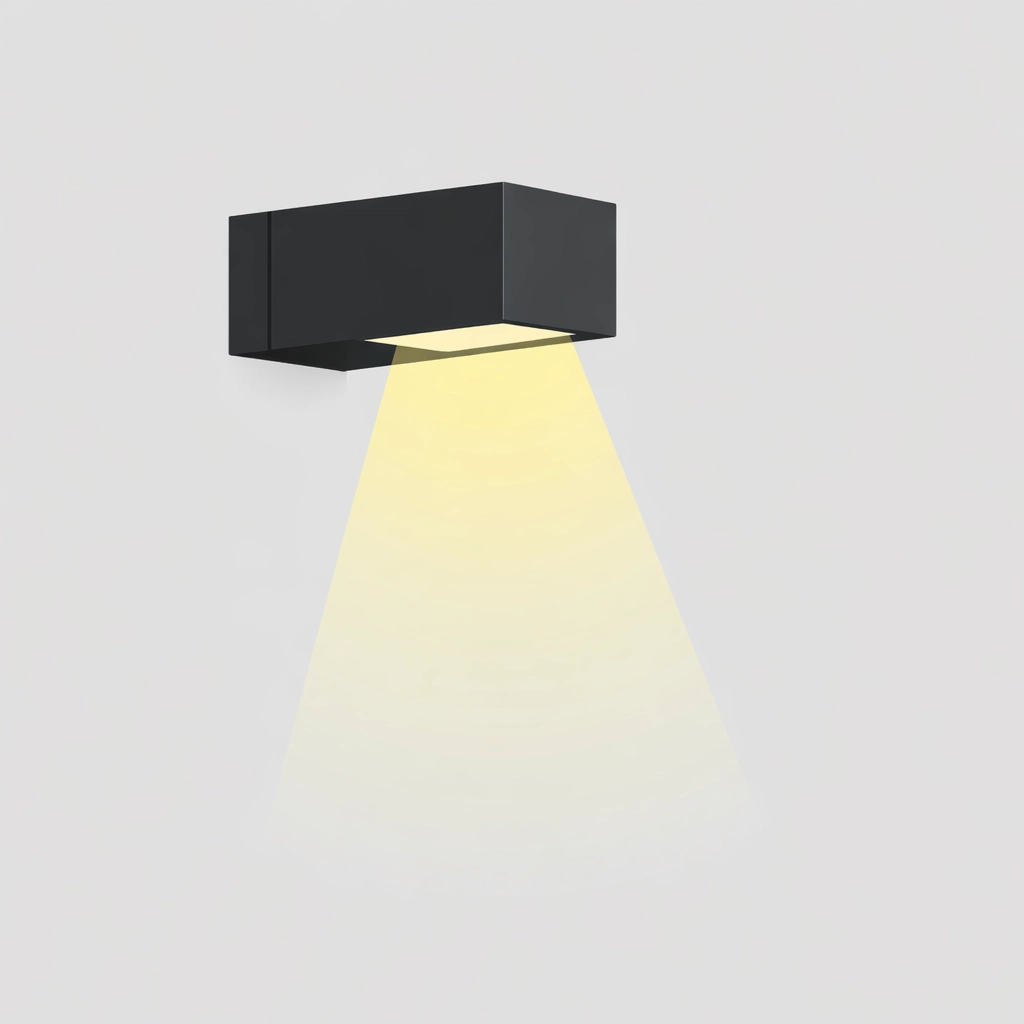 Motion-activated outdoor lighting fixture illuminating a walkway for enhanced home safety and security.