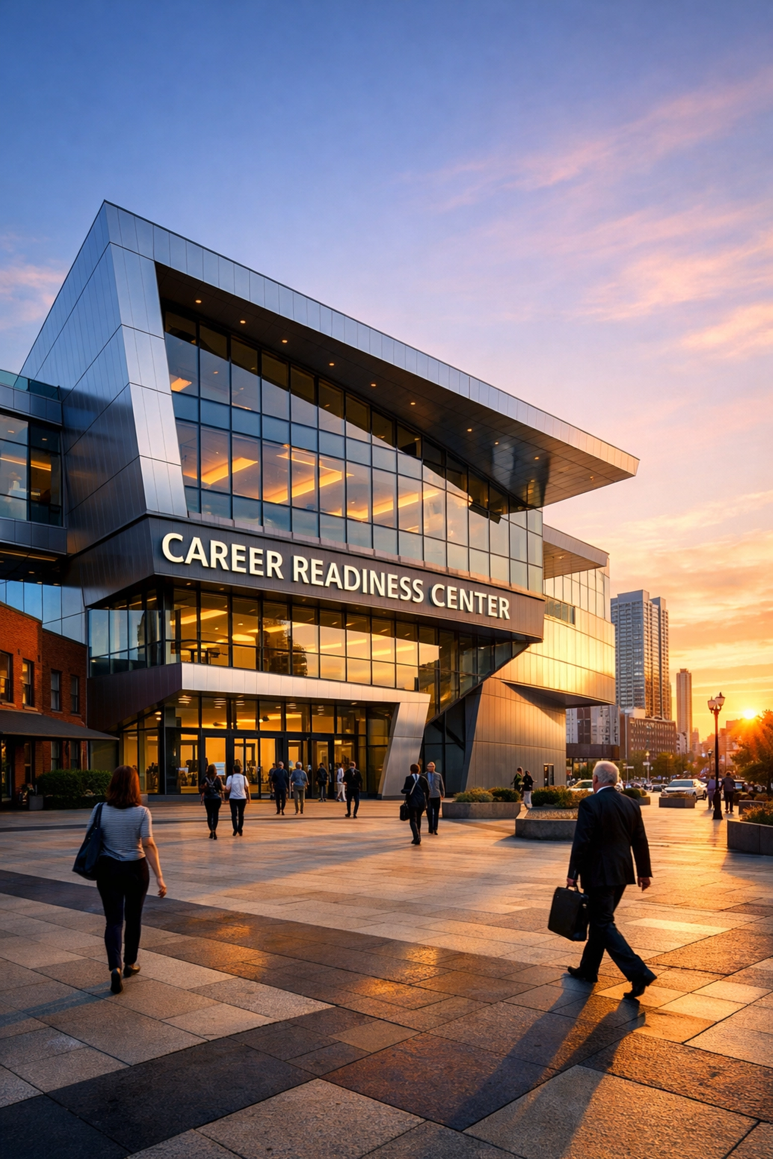 A Career Readiness Center building representing a national rollout of workforce development hubs.