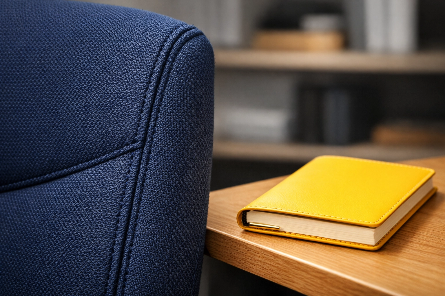 Detailed view of a clean upholstered chair in a Worcester office showing professional office cleaning Worcester.