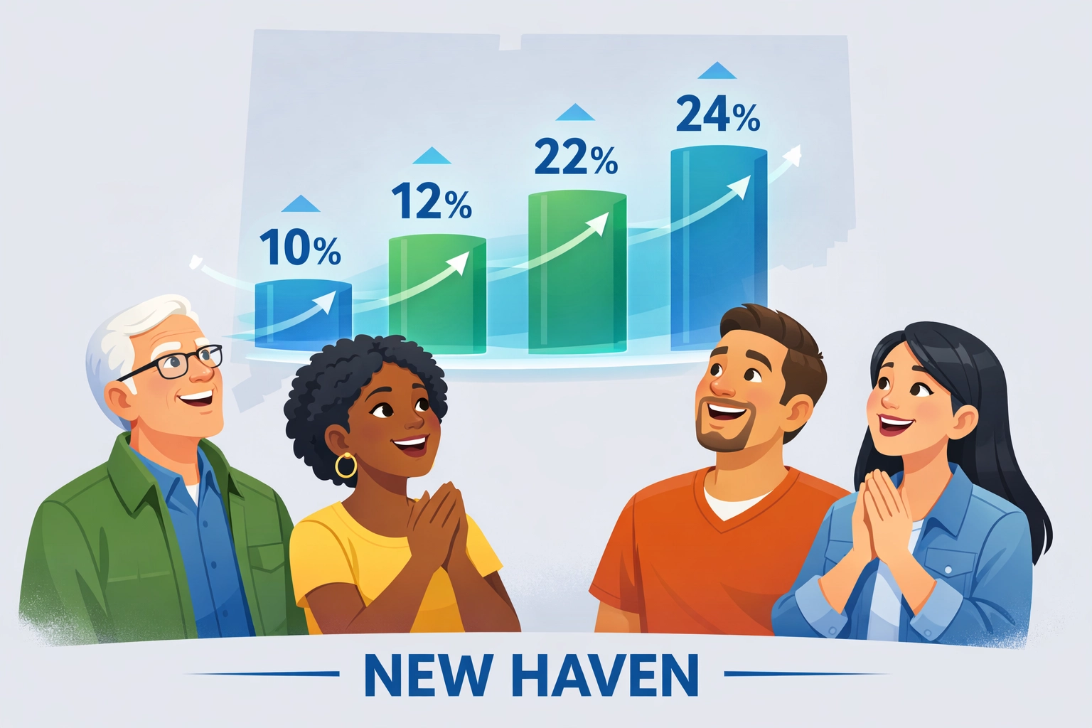 New Haven residents reviewing 2026 tax brackets showing expanded income thresholds and lower rates