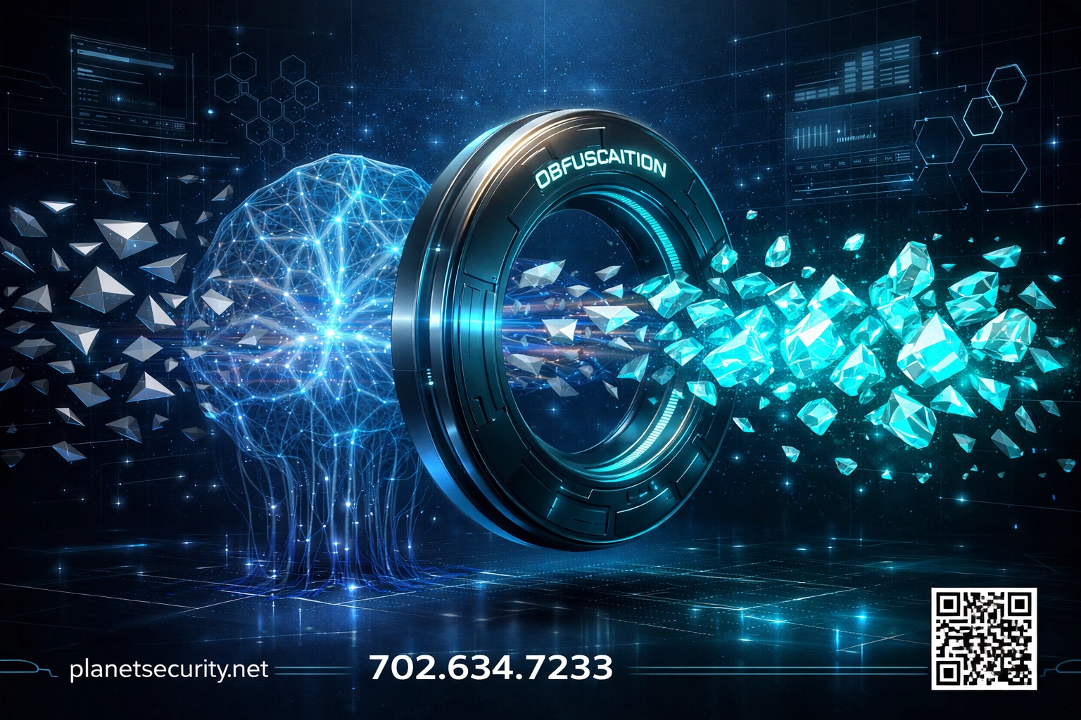 Advanced AI data protection showing secure data obfuscation for CMMC 2.0 Level 2 compliance.