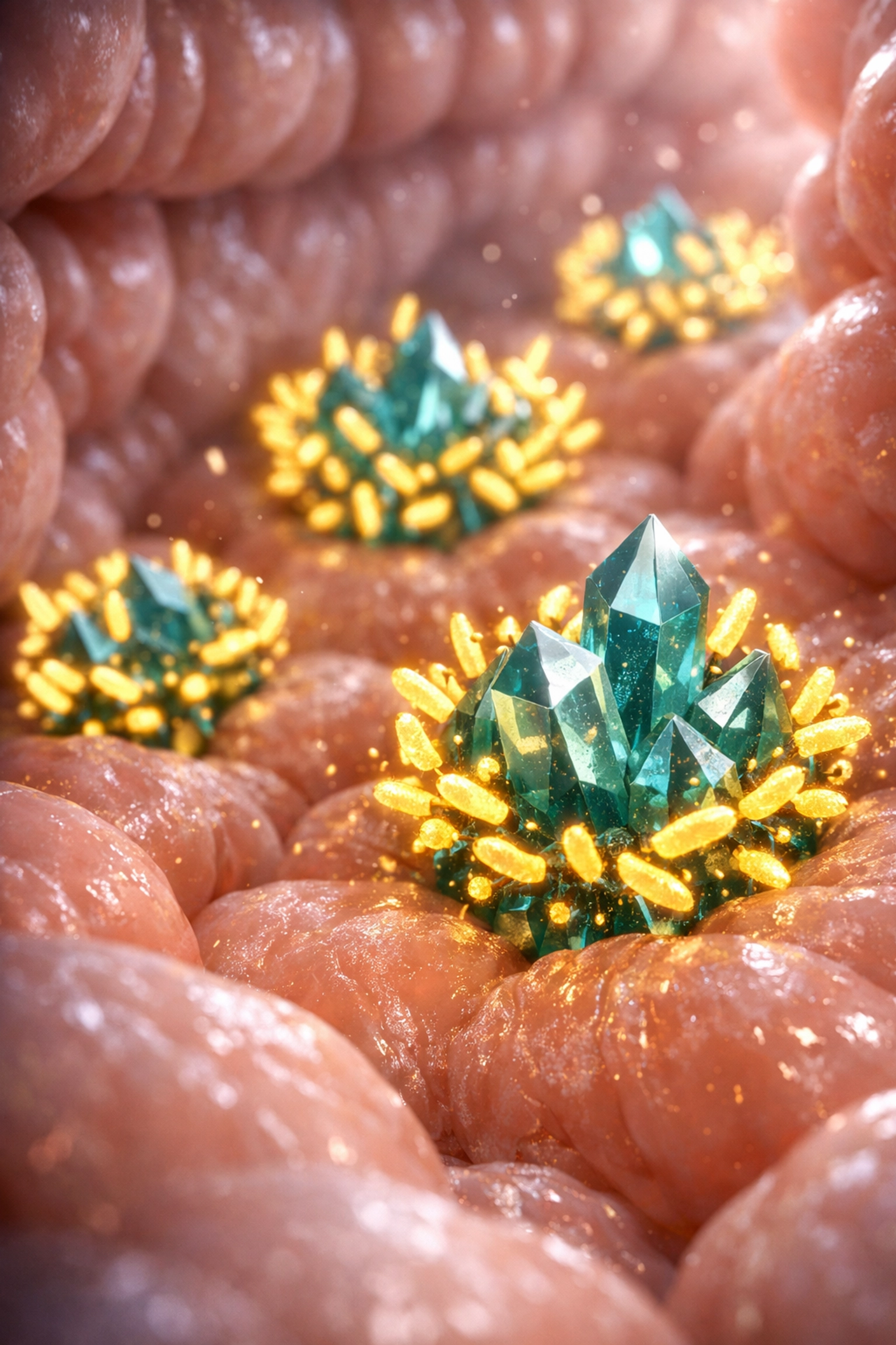 Visualization of beneficial gut bacteria breaking down oxalates and anti-nutrients.