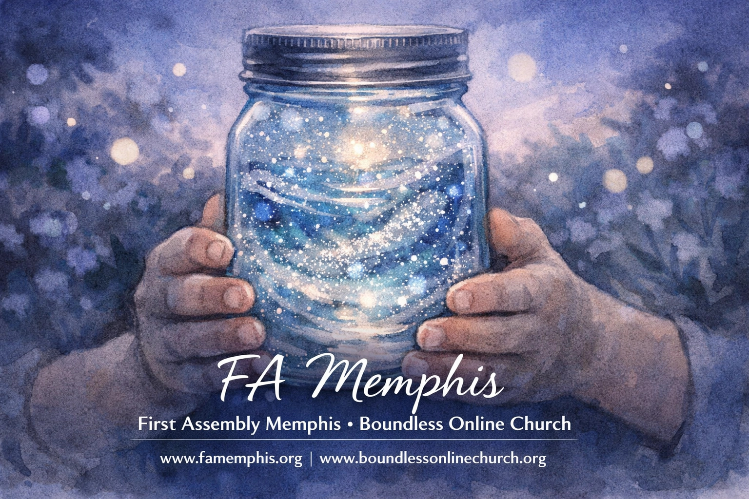 Hands of a child holding a glitter jar, a hands-on faith activity to teach about finding inner peace.