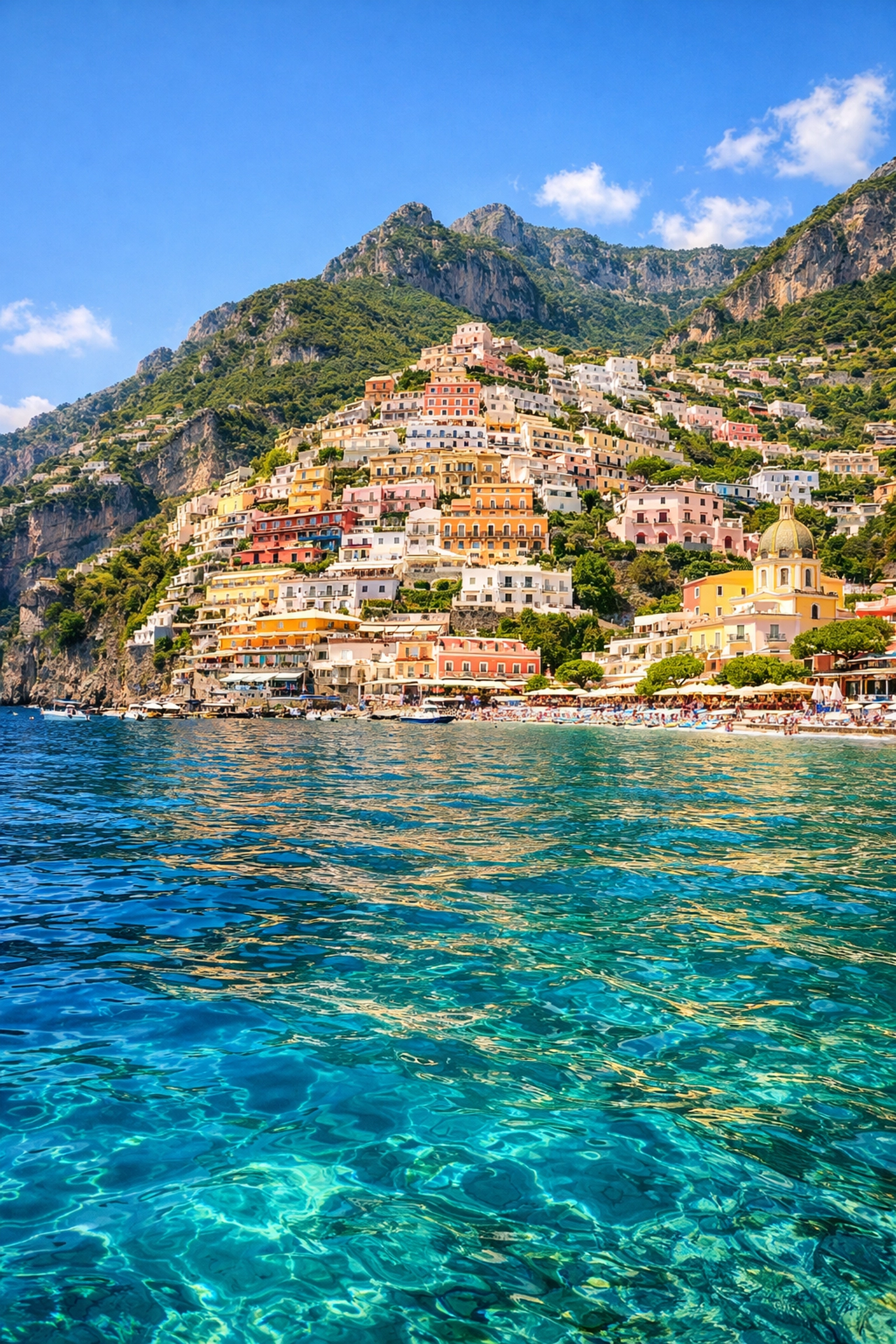 Colorful hillside houses of Positano on the Amalfi Coast, a must-visit among the best photography locations.
