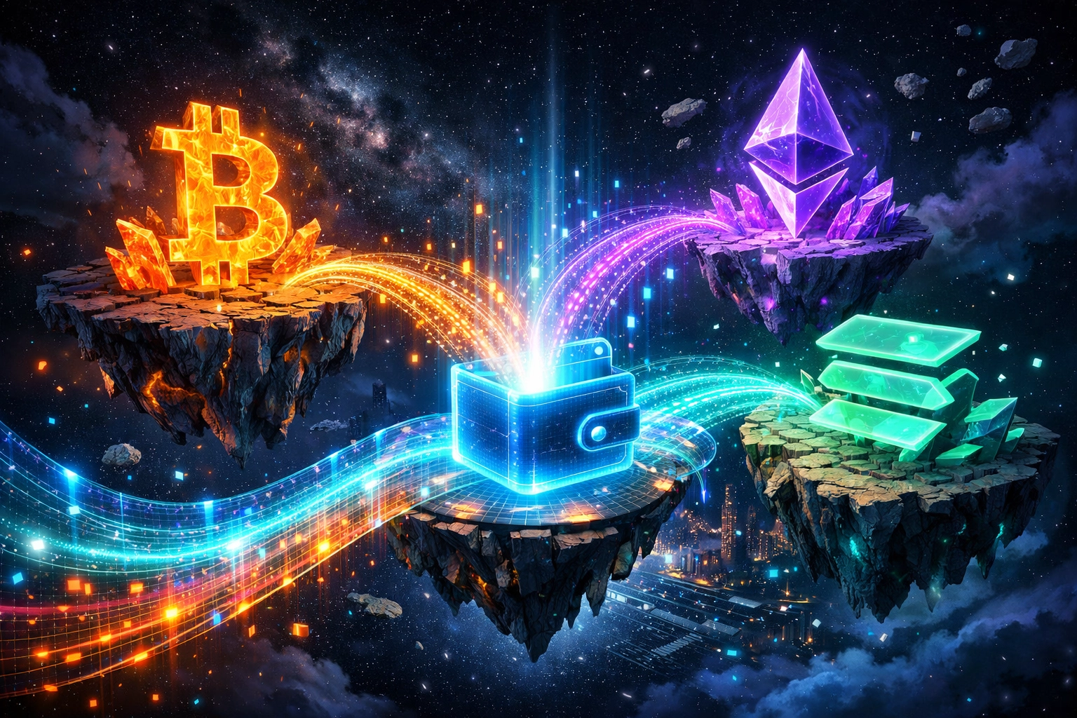 Decentralized payment infrastructure connecting multiple blockchains without custody risk