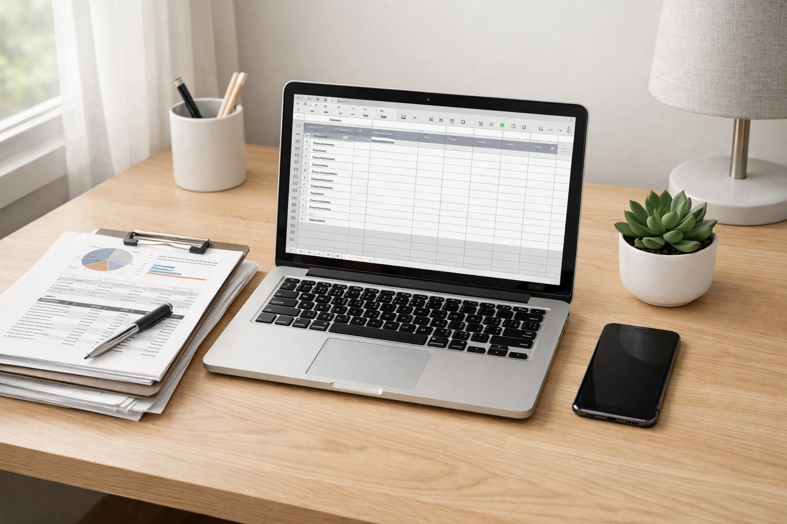 Organized tax practice workspace for audit protection management