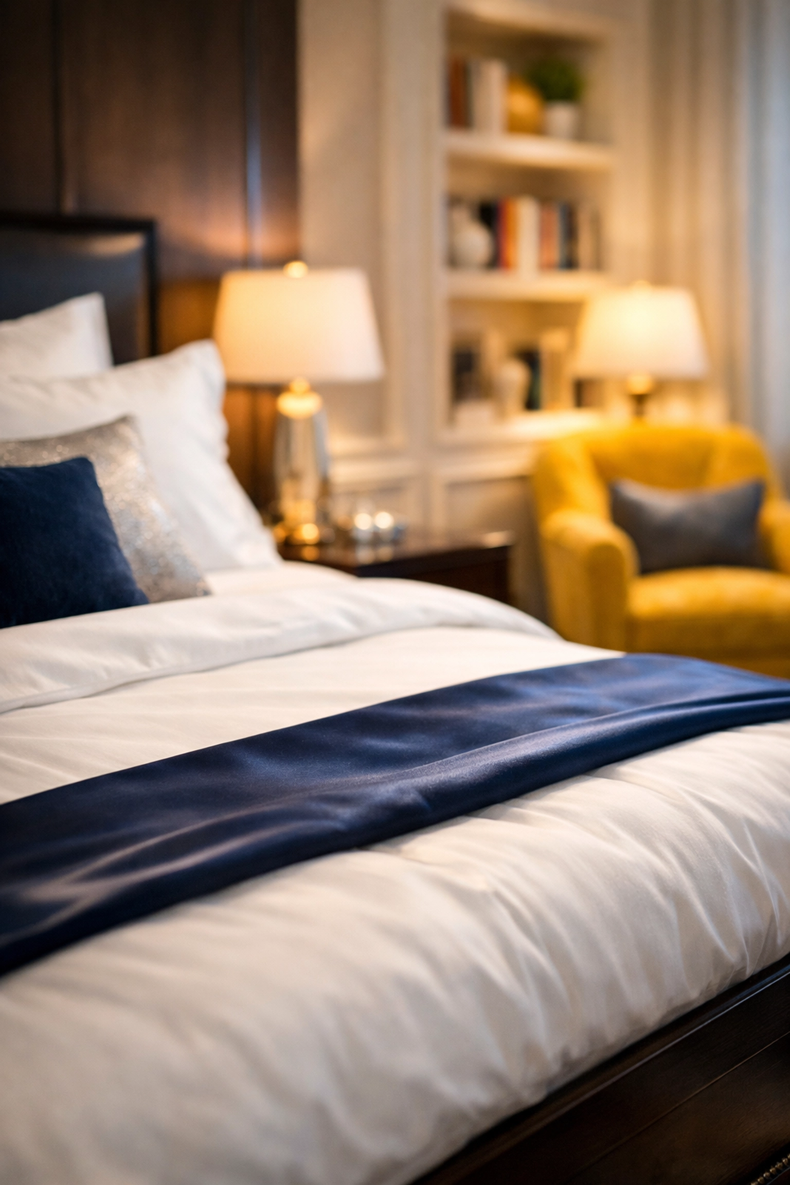 A perfectly clean luxury bedroom suite in Weston featuring white-glove cleaning standards and a serene vibe.