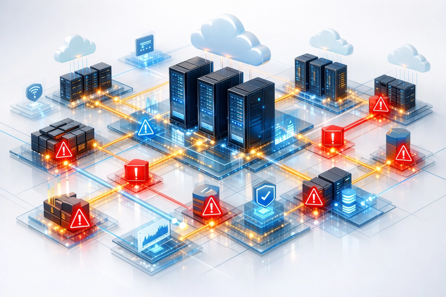 ServiceNow CMDB infrastructure topology showing configuration items and data gaps for DORA compliance