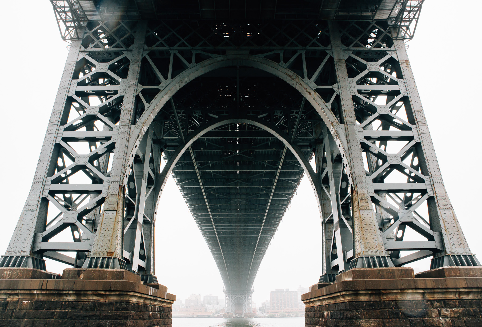 Underneath Steel Bridge Structural View