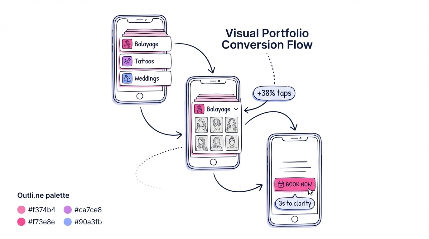 Outli.ne's Visual Portfolio Conversion Flow