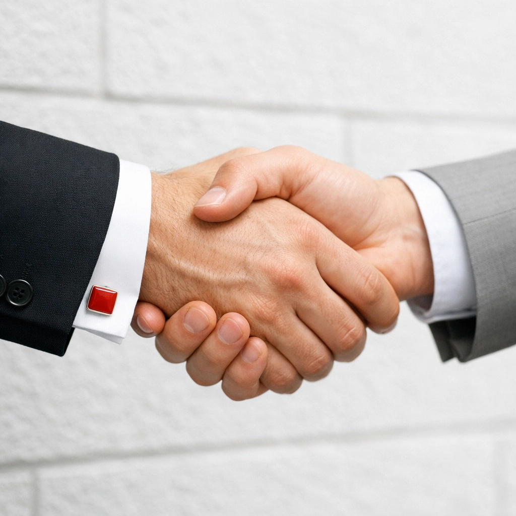 Poignée de main scellant une vente immobilière réussie avec l'Équipe Jean-François Morin.