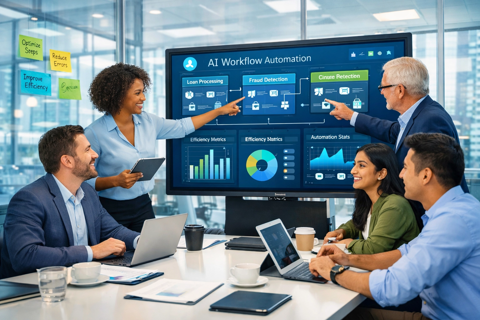 Banking team using ServiceNow Now Assist AI automation for workflow optimization