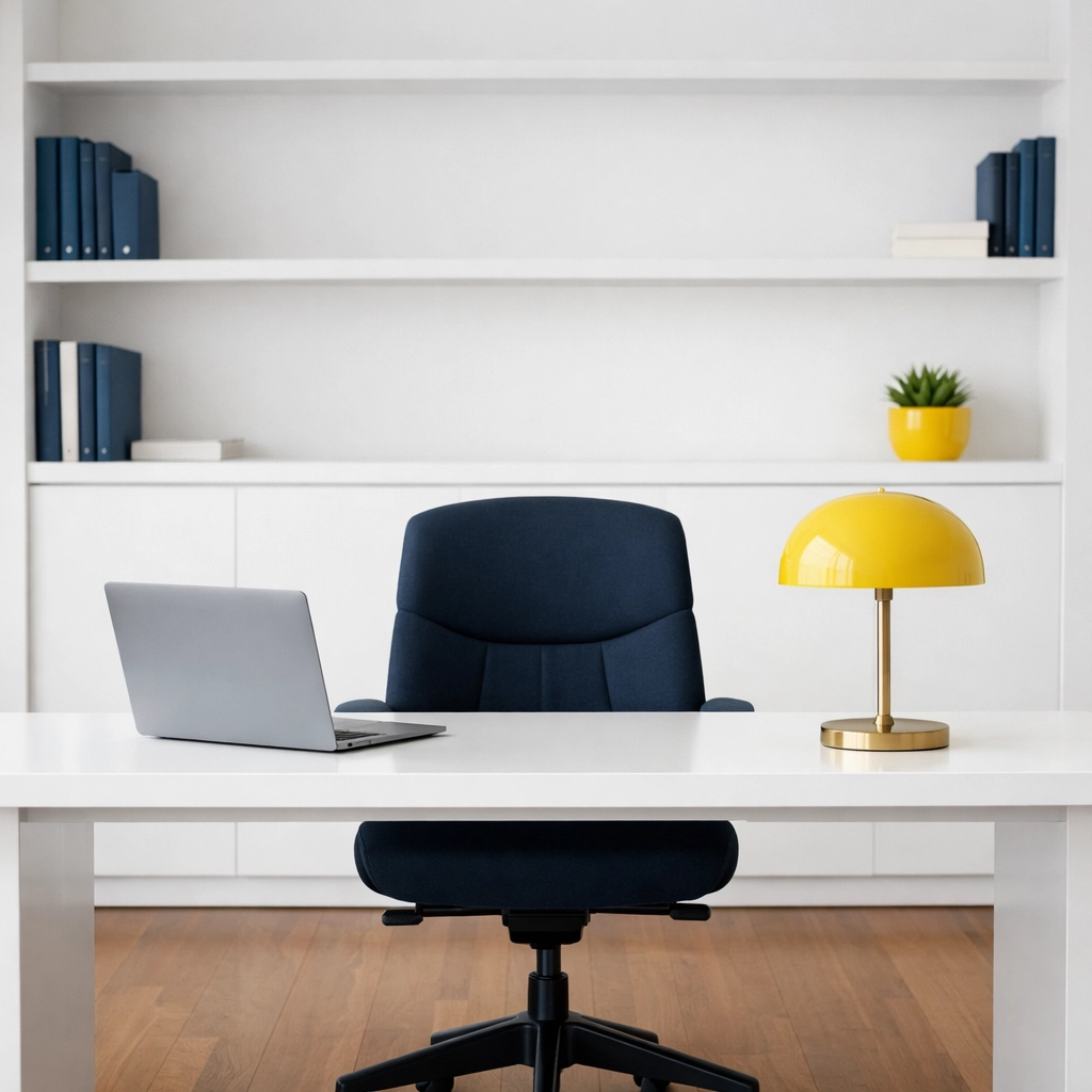 Clean minimalist home office illustrating professional house cleaning Ashby standards.