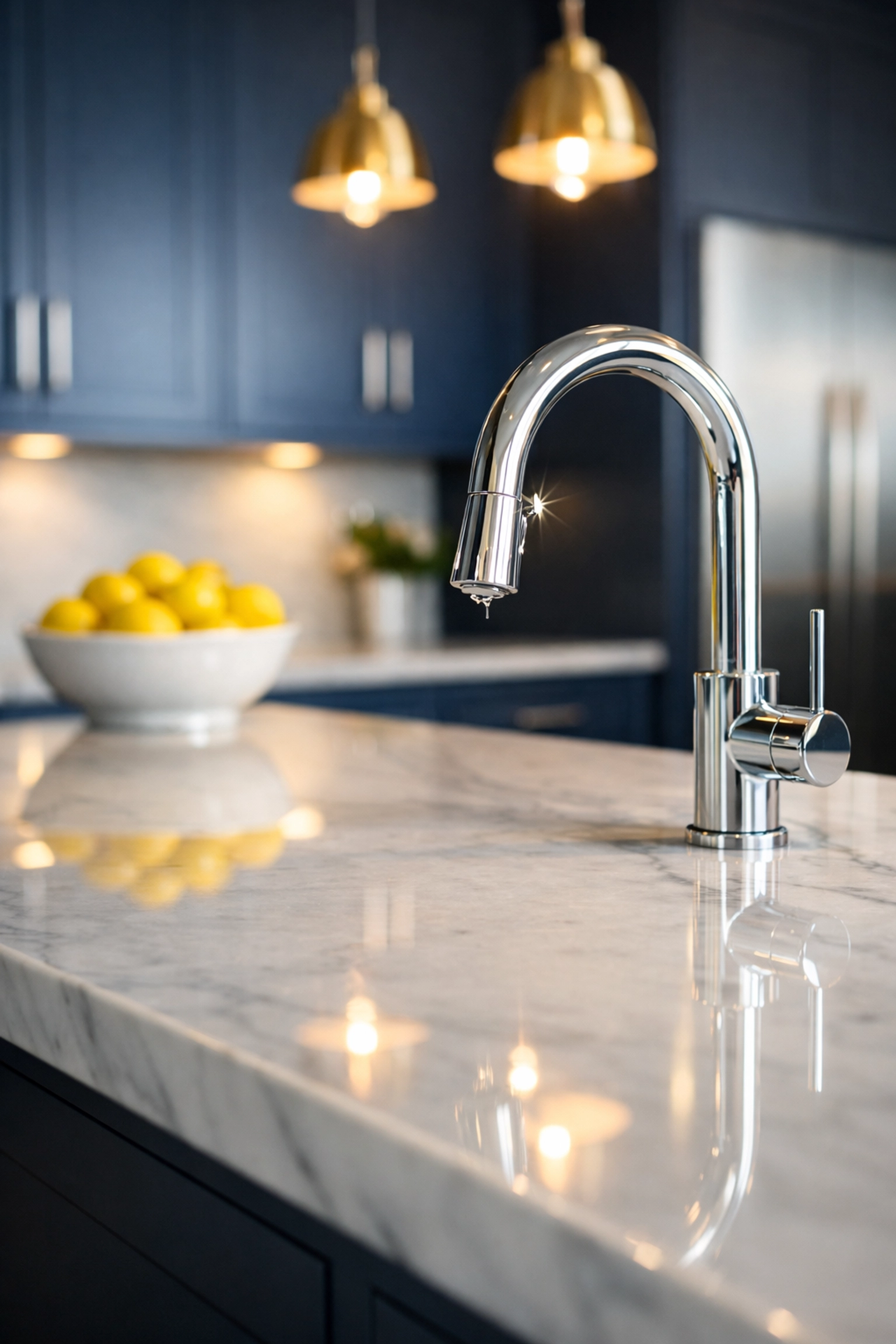 A sparkling clean luxury kitchen in Boston, highlighting professional move-in cleaning service details.