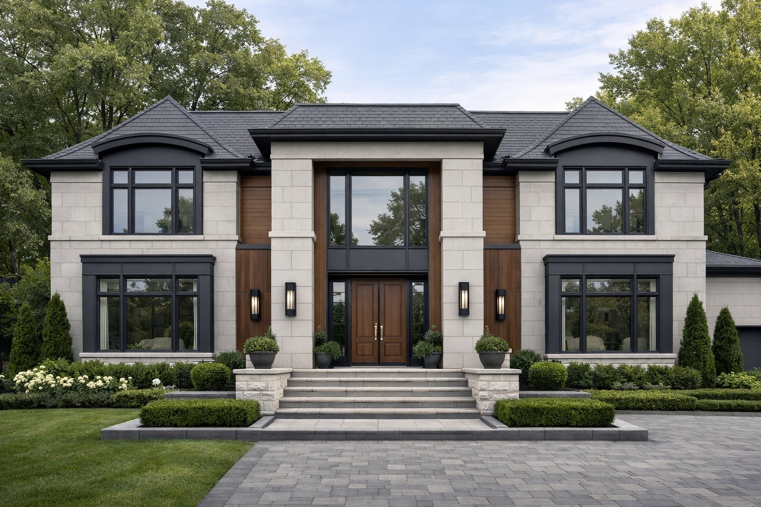 Custom built luxury homes for sale in Willowdale North York featuring elegant limestone and modern architecture.