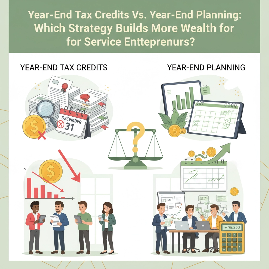 Year-End Tax Credits Vs. Year-End Planning: Which Strategy Builds More Wealth for Service Entrepreneurs?