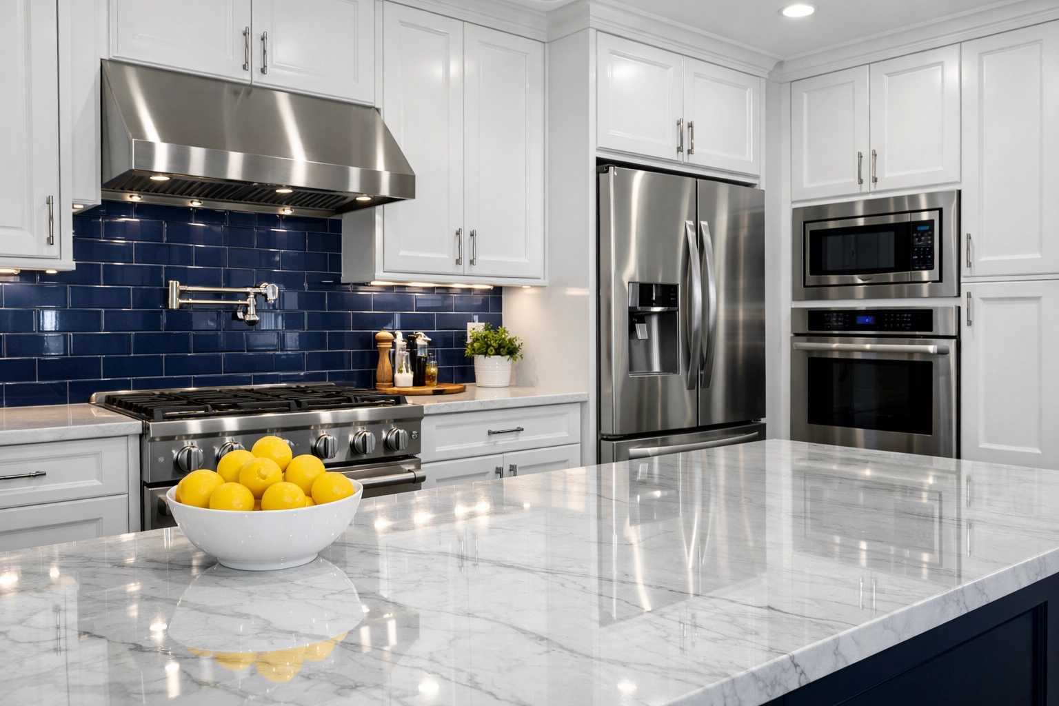 Gleaming gourmet kitchen after a deep cleaning in Leominster MA by professional cleaners.