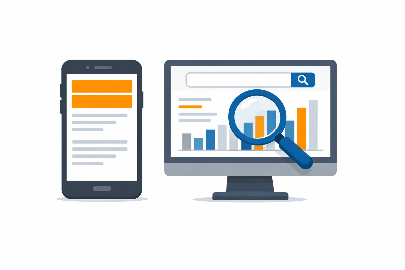 Comparison of Google LSA mobile visibility and traditional PPC search engine analytics.