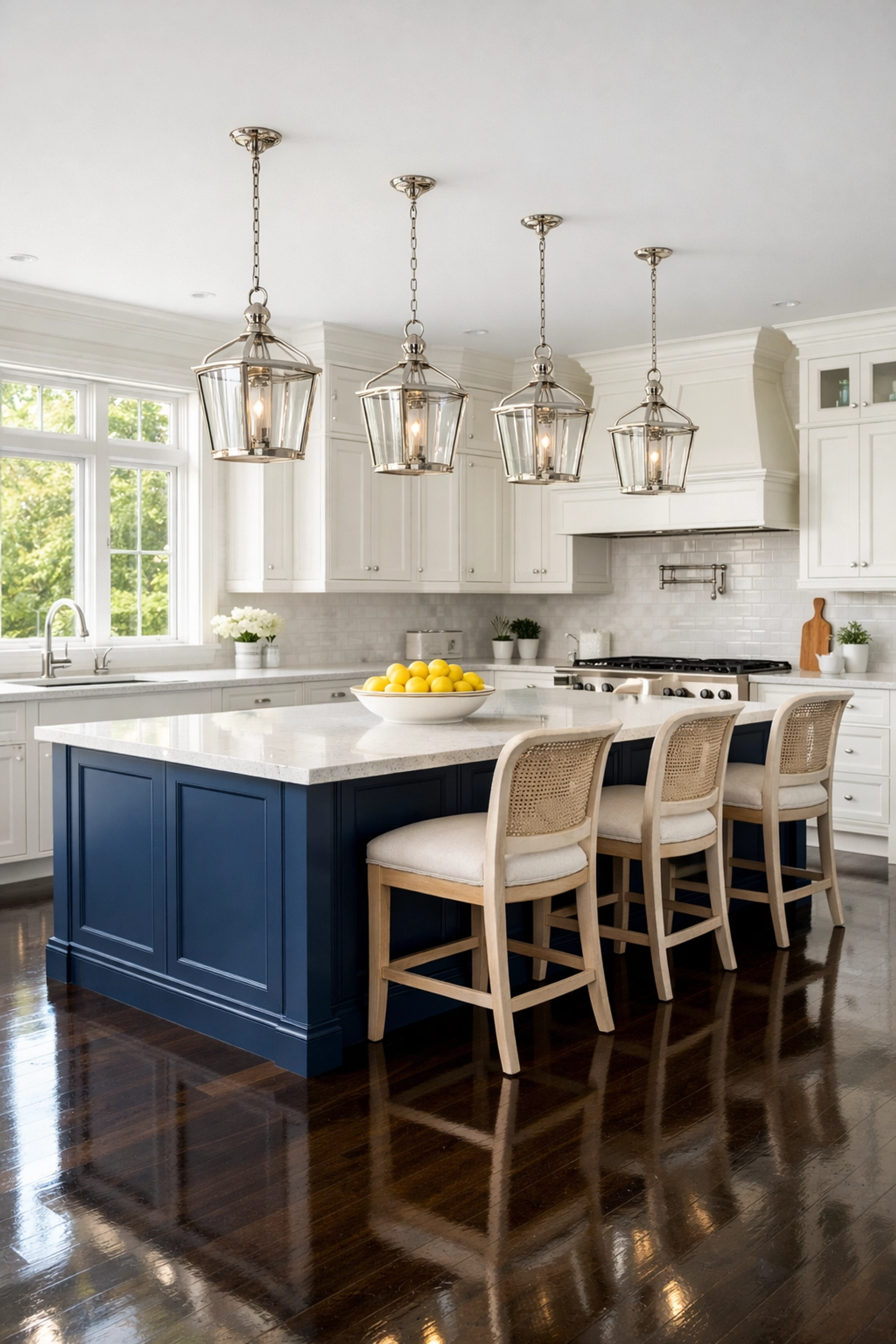 Spotless white kitchen in Southborough illustrating professional recurring house cleaning results.