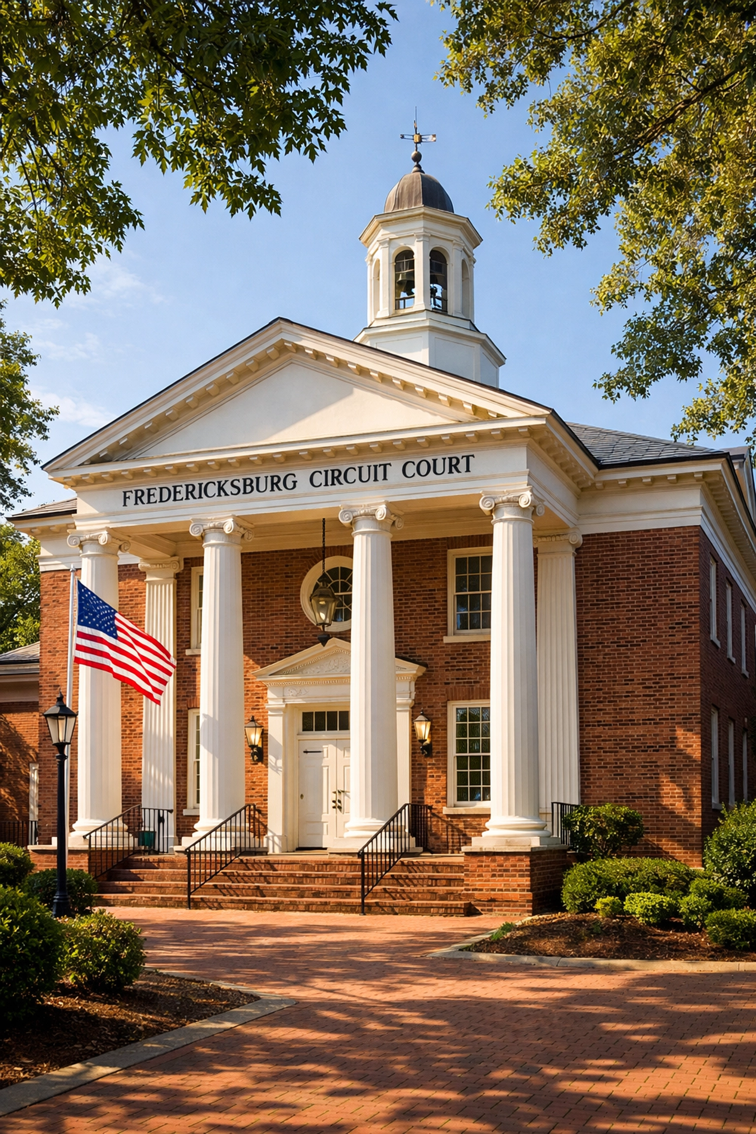 Fredericksburg Circuit Court building where divorce attorney Fredericksburg VA practices family law