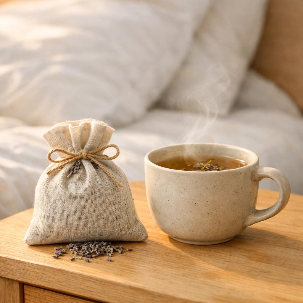 كيس لافندر مغربي وشاي أعشاب طبيعية مغربية للاسترخاء والنوم العميق