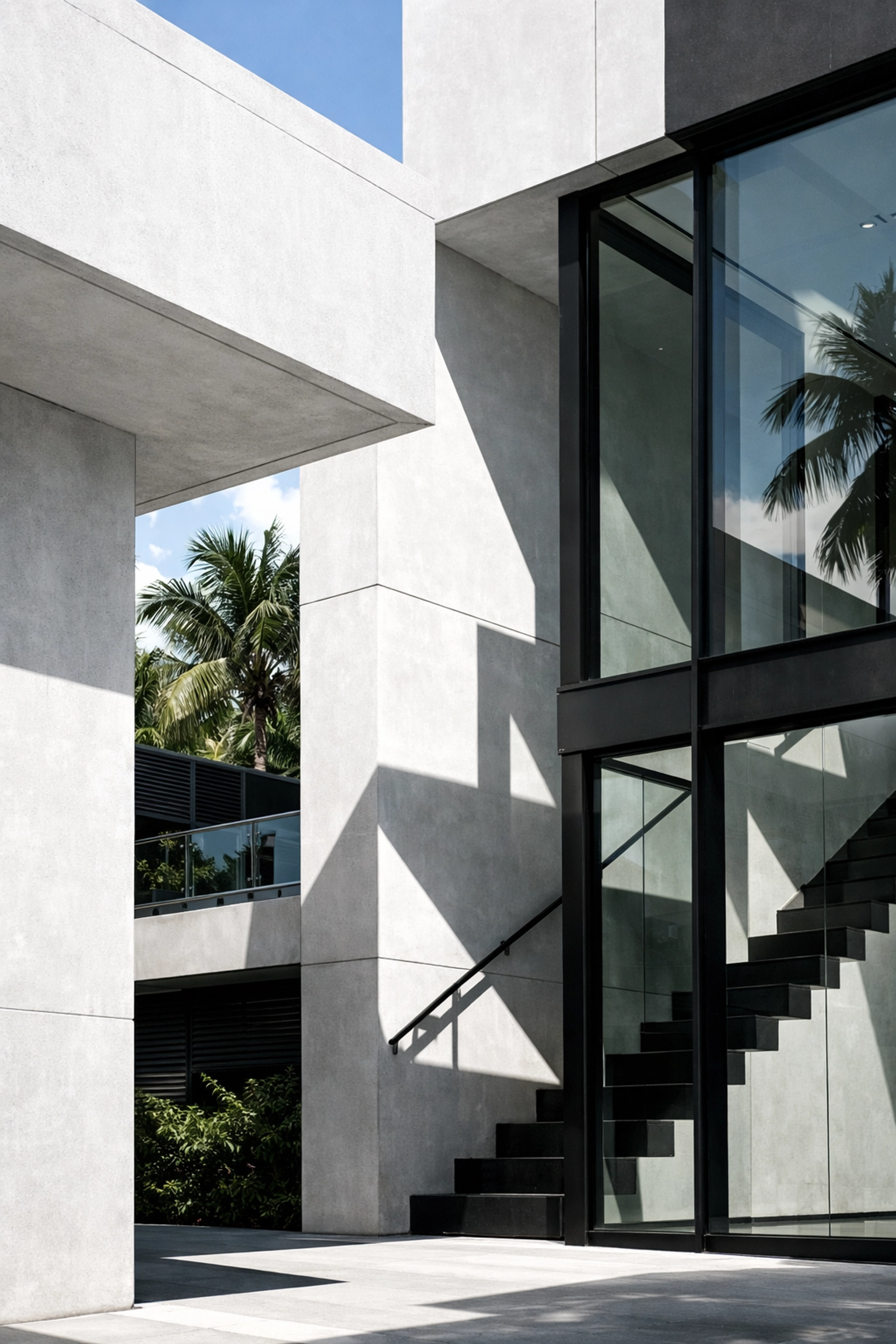 Modern geometric architecture in the Miami Design District, an artistic hidden gem in Miami.