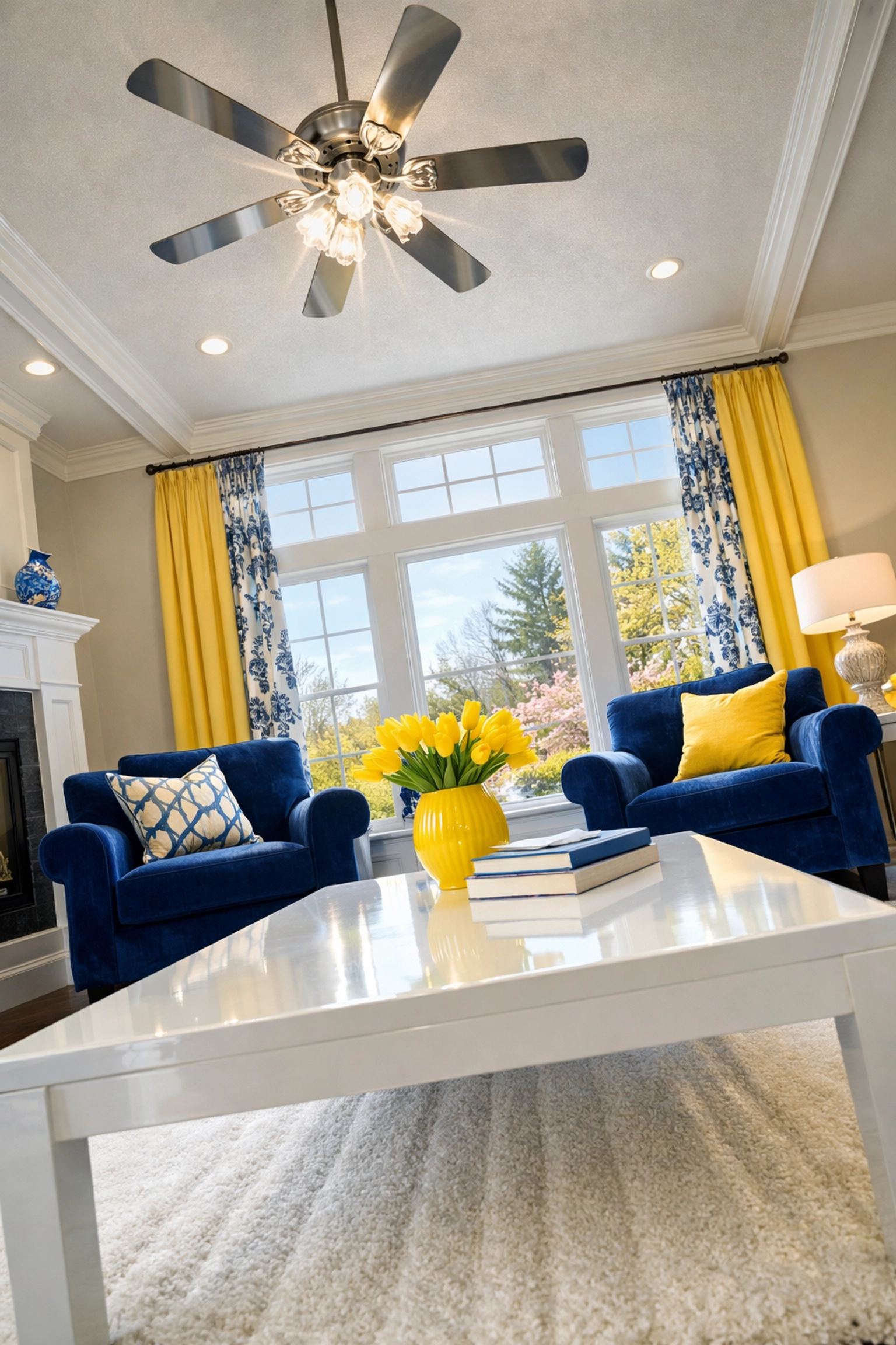 Deep cleaning MA in a bright living room showcasing the results of a top-down cleaning strategy.