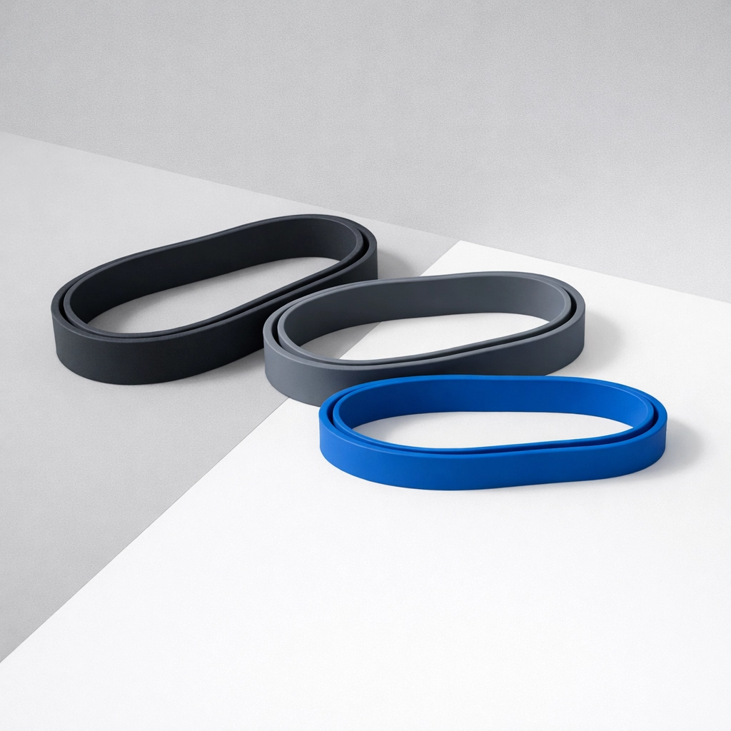 Professional loop resistance bands in various colors for joint recovery and mobility training.