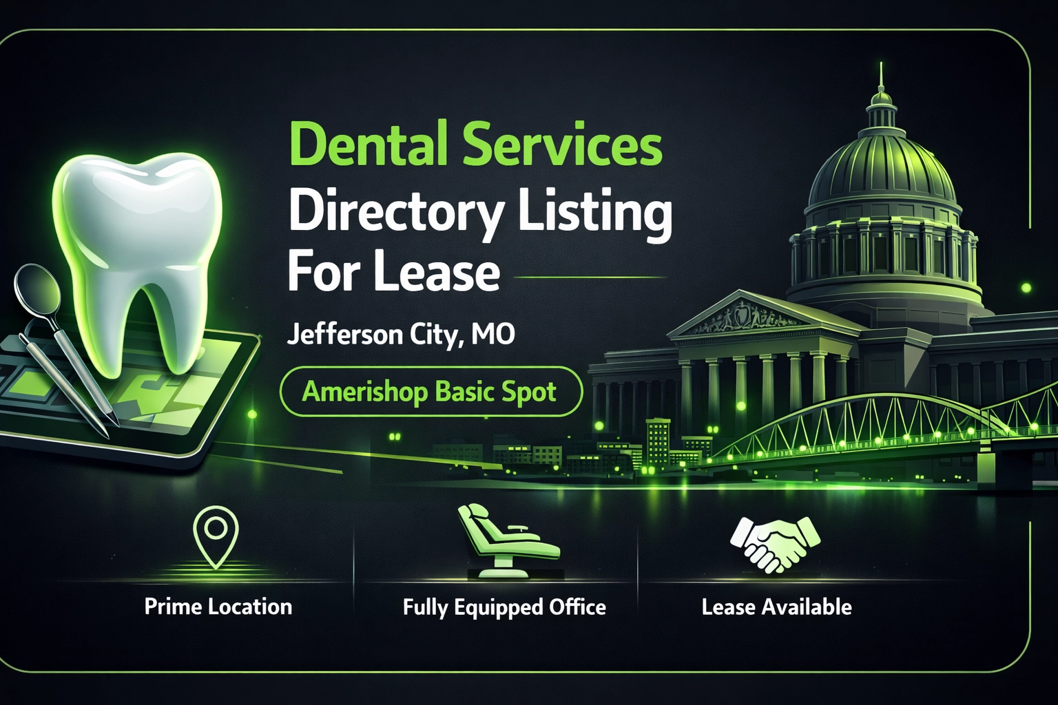 [HERO] Dental Services Directory Listing For Lease: Jefferson City, MO - Amerishop Basic Spot