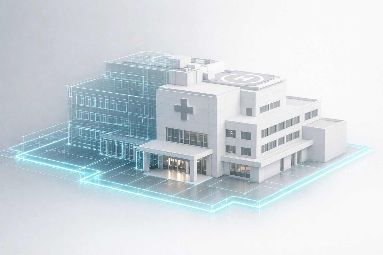 Digital blueprint representing a solid marketing foundation for a chiropractic clinic.