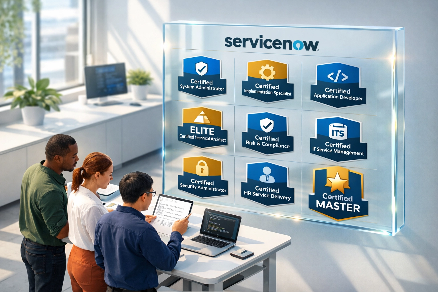 ServiceNow CIS-ITAM certifications and implementation partner credentials display