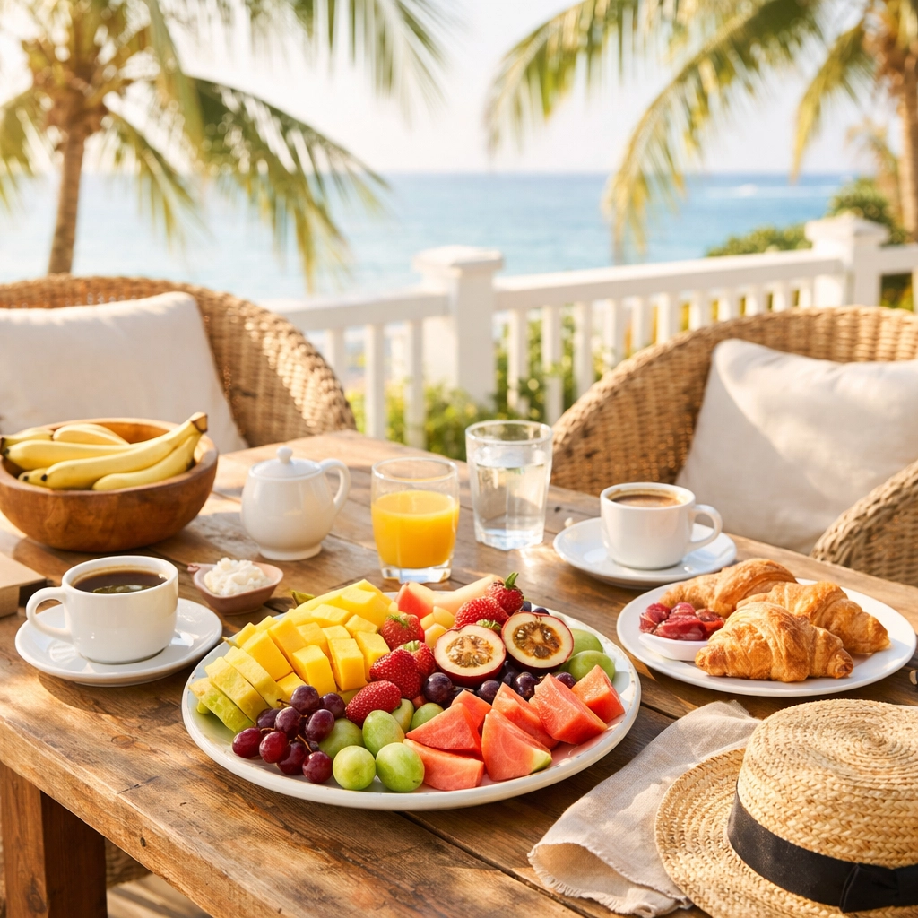 Relaxed outdoor coastal living on a sunny Florida patio with tropical ambiance