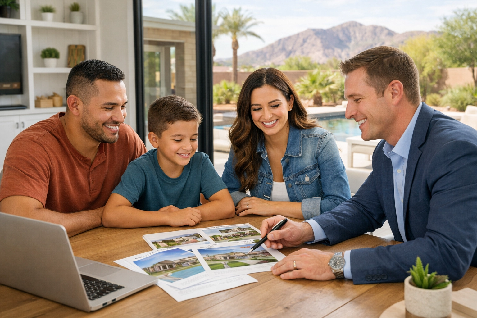 Clearly Sold agent consults with a client in a modern office