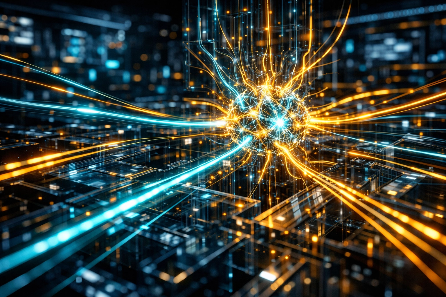 AI-powered smart routing optimizing Web3 payment transactions through a global blockchain network grid.