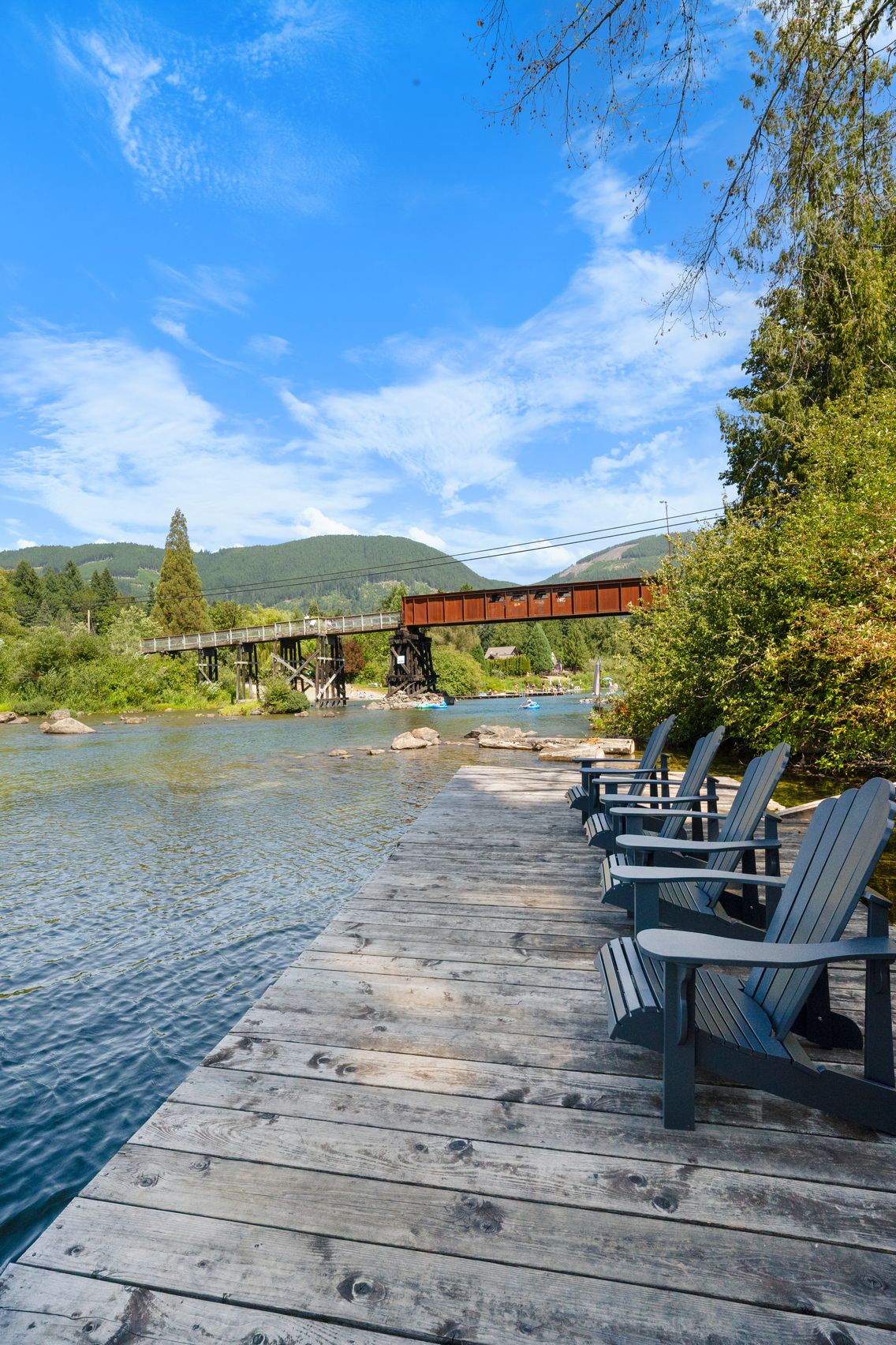 Private dock and river views