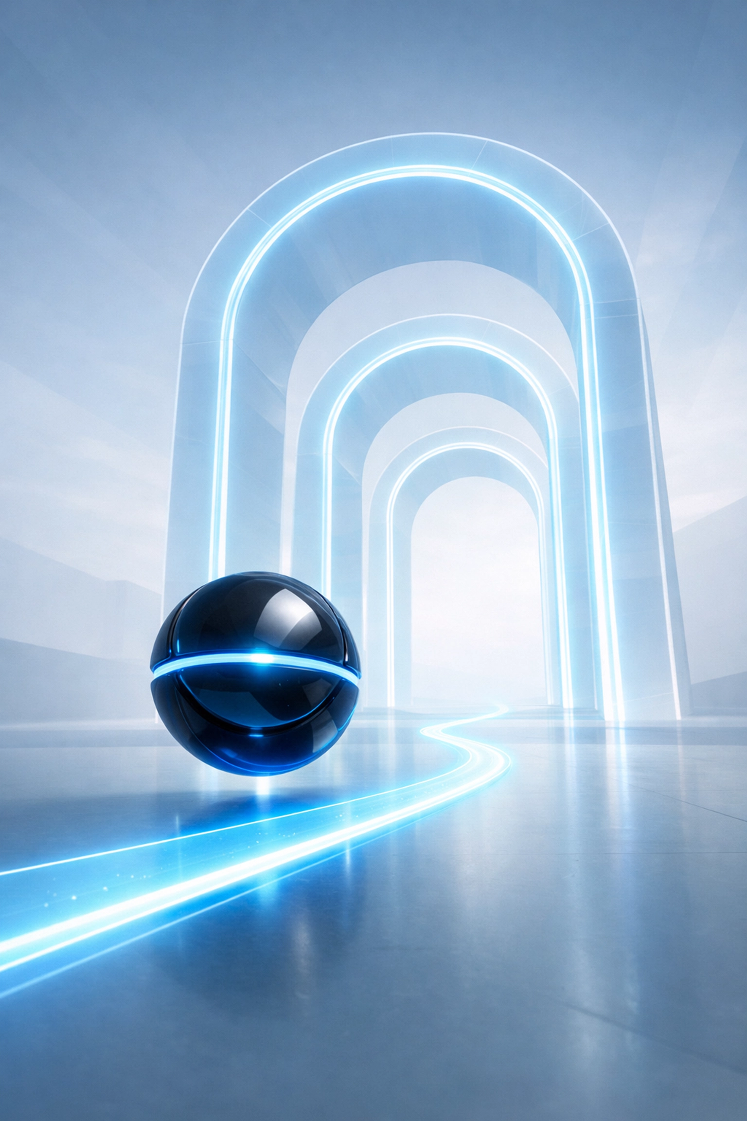 Conceptual illustration of an AI bot clearing the discovery gates to crawl and render website content.