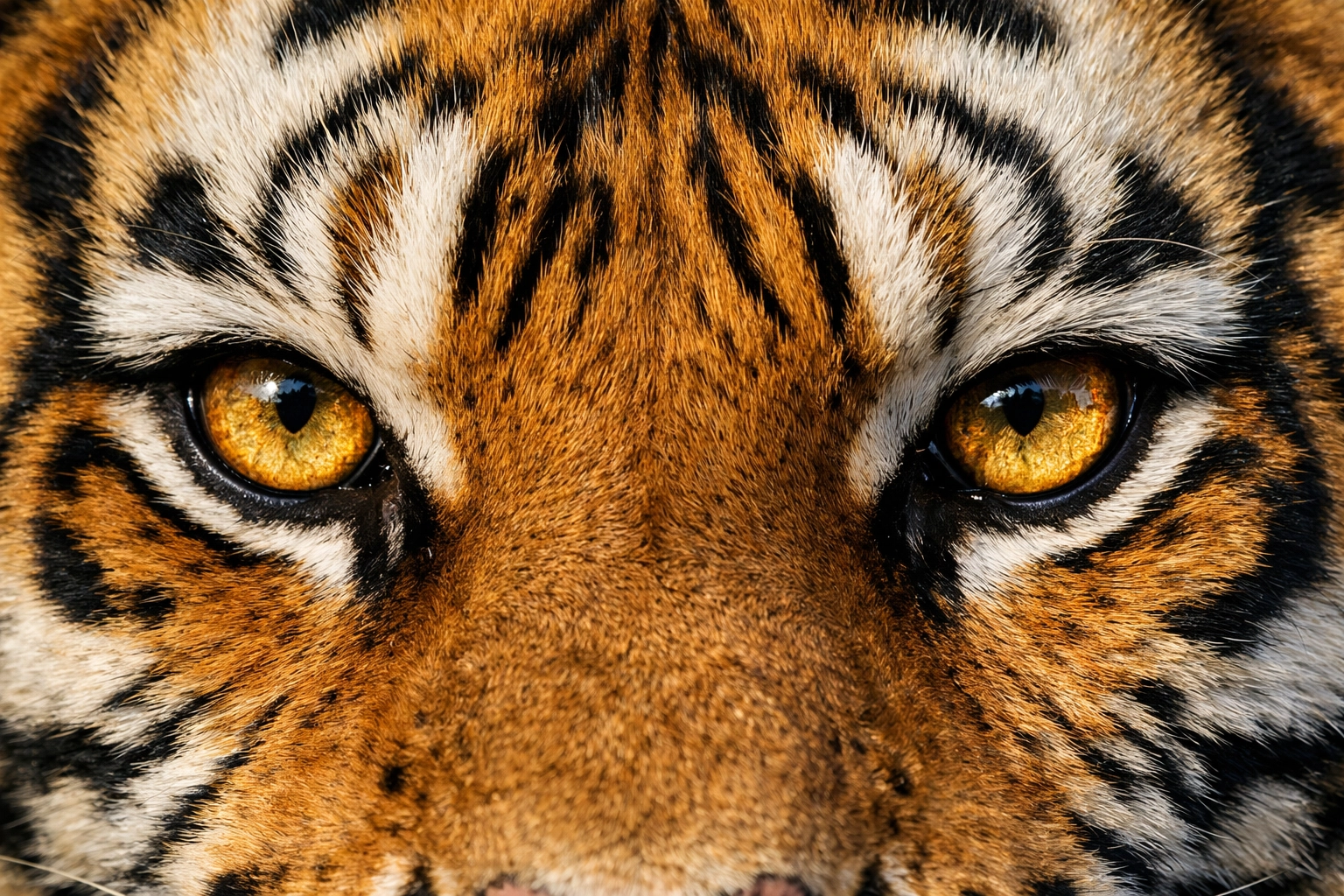 Close-up of a Bengal tiger's amber eyes creating an emotional connection for conservation stories.